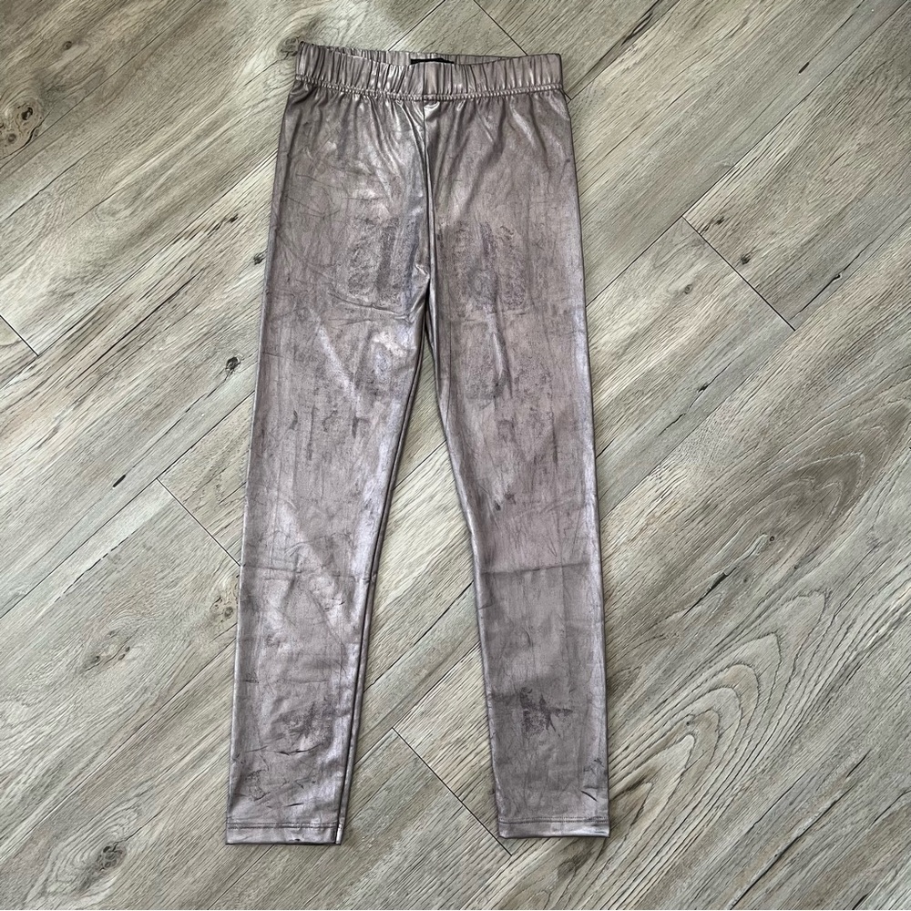 Metallic Taupe Leggings for Women - Sleek Stretch Fit